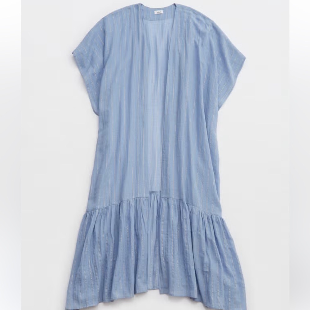 Aerie maxi gauze ruffle cape